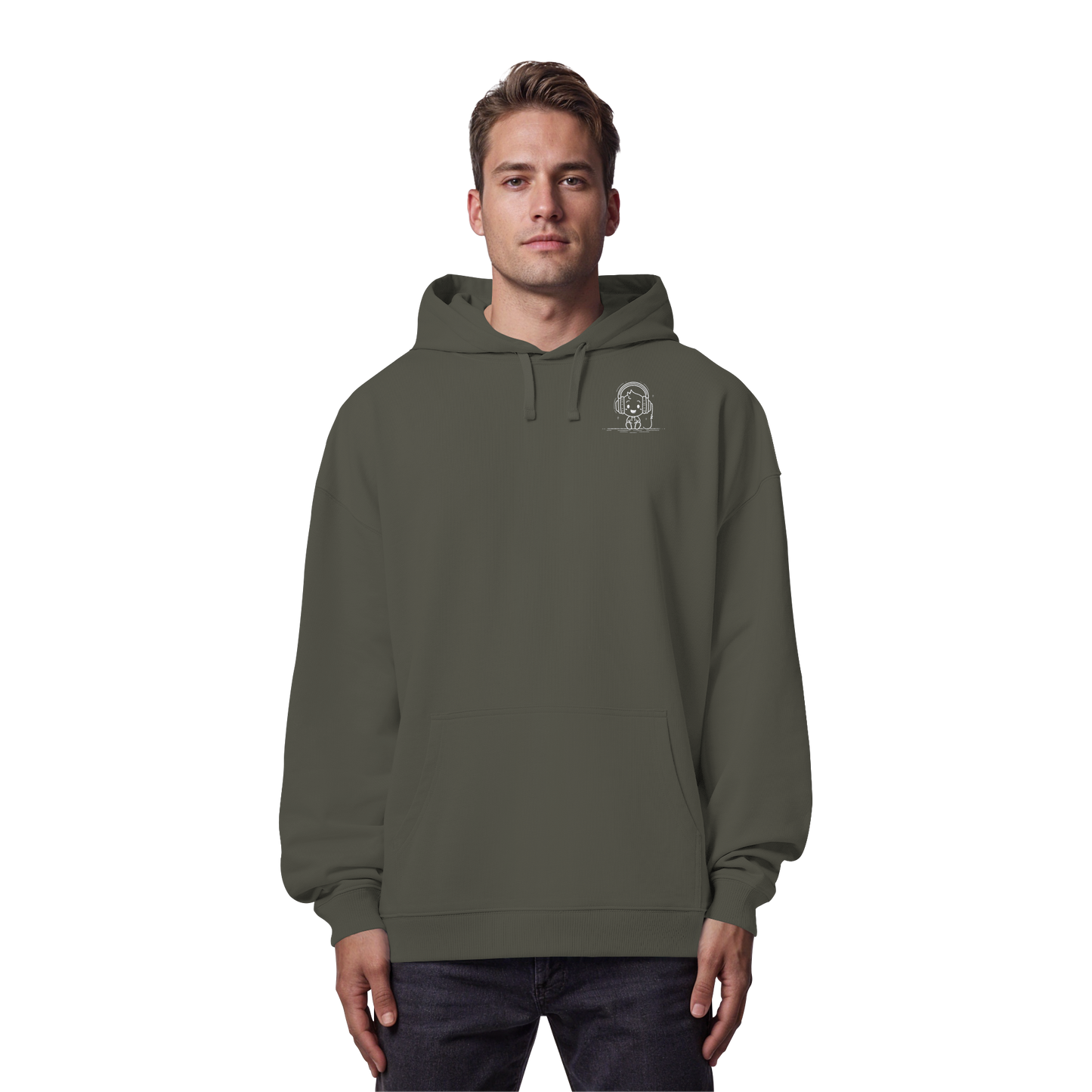 Ludwig Gamingart „Mono“ Oversize Hoodie | Heavy Organic Cotton | Stick-Emblem - Organic Oversize Hoodie
