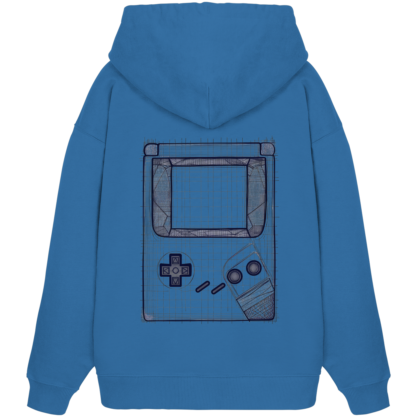 The Blueprint Controller – Heavy Organic Hoodie | Backprint Edition - Organic Oversize Hoodie