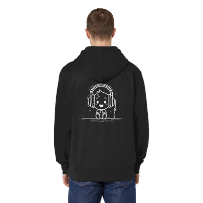 "Retro_Zocker[System_Ready]"Mono Lofi-Kopfhörer – Organic Relaxed Zipper | Backprint Edition