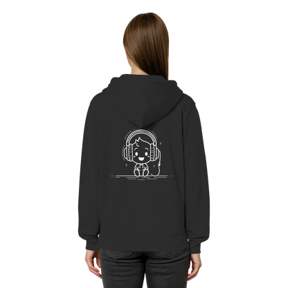 "Retro_Zocker[System_Ready]"Mono Lofi-Kopfhörer – Organic Relaxed Zipper | Backprint Edition