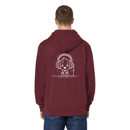 "Retro_Zocker[System_Ready]"Mono Lofi-Kopfhörer – Organic Relaxed Zipper | Backprint Edition