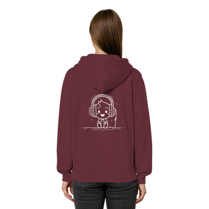 "Retro_Zocker[System_Ready]"Mono Lofi-Kopfhörer – Organic Relaxed Zipper | Backprint Edition