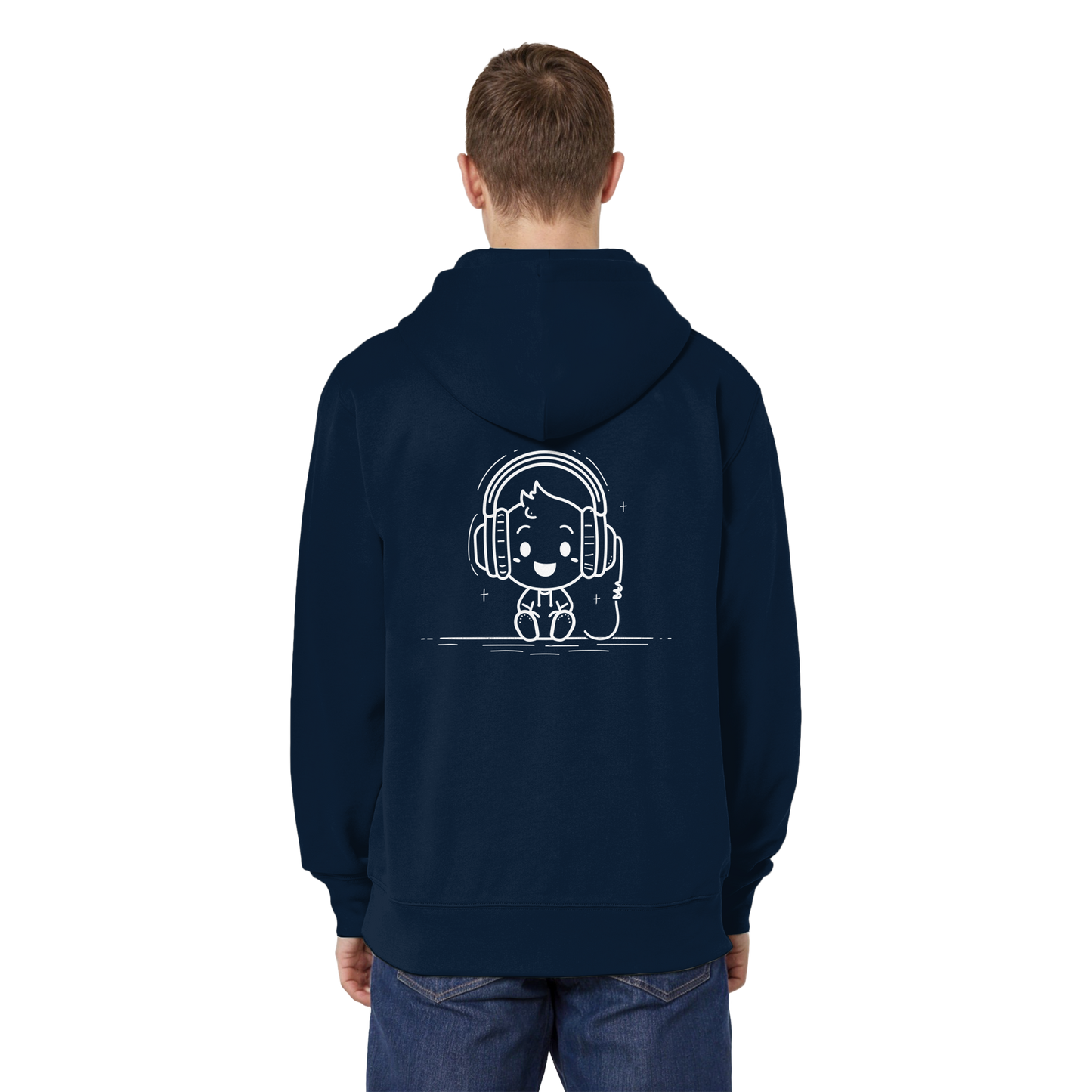 „Retro Zocker“ Mono – Organic Relaxed Zipper | Backprint Edition - Organic Relaxed Zipper