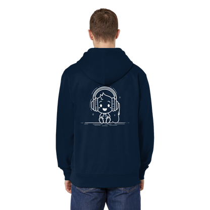 "Retro_Zocker[System_Ready]"Mono Lofi-Kopfhörer – Organic Relaxed Zipper | Backprint Edition