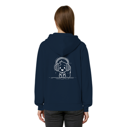 "Retro_Zocker[System_Ready]"Mono Lofi-Kopfhörer – Organic Relaxed Zipper | Backprint Edition