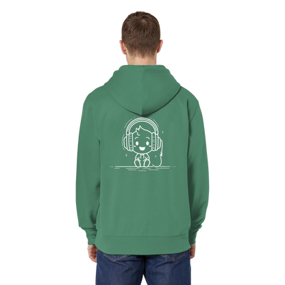 "Retro_Zocker[System_Ready]"Mono Lofi-Kopfhörer – Organic Relaxed Zipper | Backprint Edition
