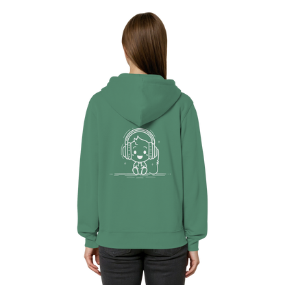 "Retro_Zocker[System_Ready]"Mono Lofi-Kopfhörer – Organic Relaxed Zipper | Backprint Edition