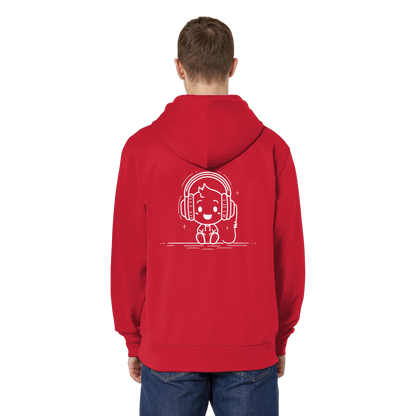 "Retro_Zocker[System_Ready]"Mono Lofi-Kopfhörer – Organic Relaxed Zipper | Backprint Edition