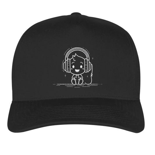 „Mono“ Lofi Headphone Snapback Cap | Minimalist Tech Streetwear | Gestickt - Classic Curved Snapback