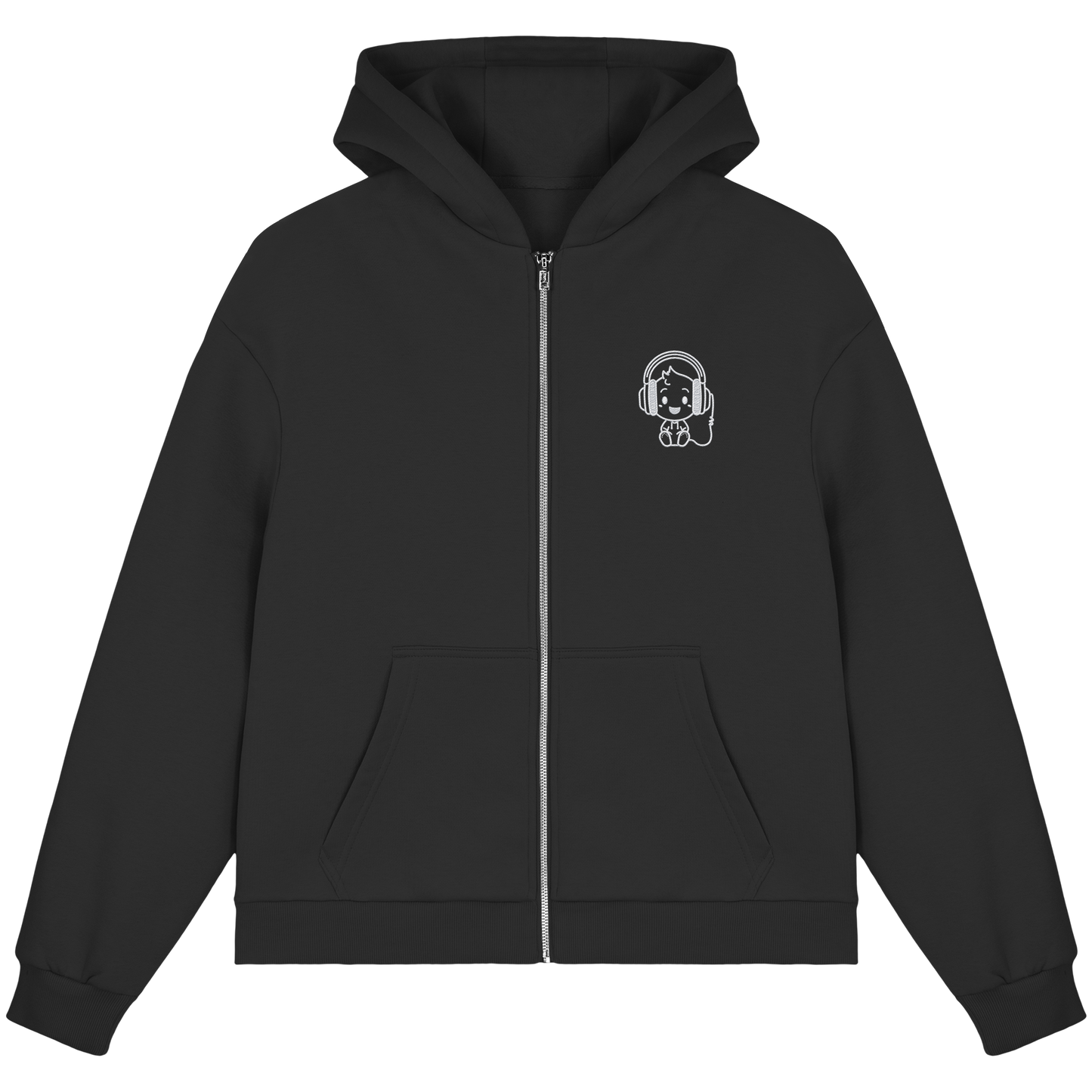 "Sound On" Boxcut Zip-Hoodie - Fluffy Boxcut Zipper
