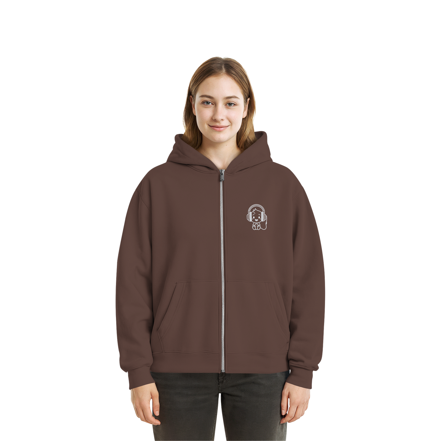 "Sound On" Boxcut Zip-Hoodie - Fluffy Boxcut Zipper