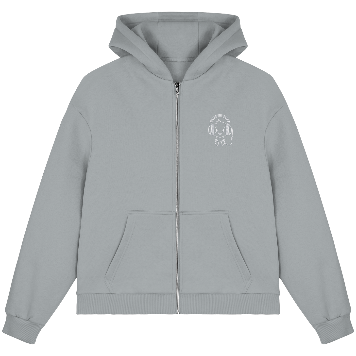 "Sound On" Boxcut Zip-Hoodie - Fluffy Boxcut Zipper