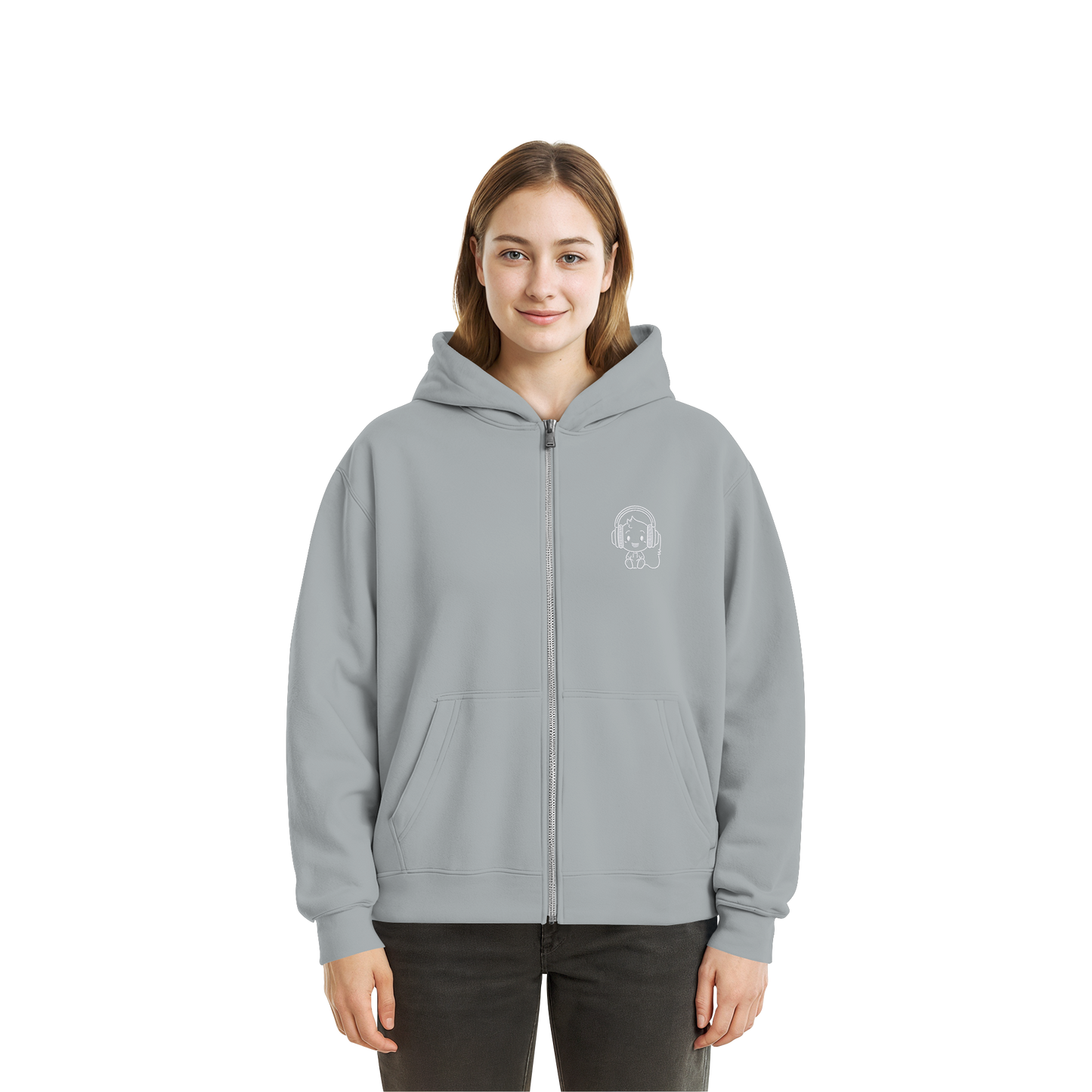 "Sound On" Boxcut Zip-Hoodie - Fluffy Boxcut Zipper