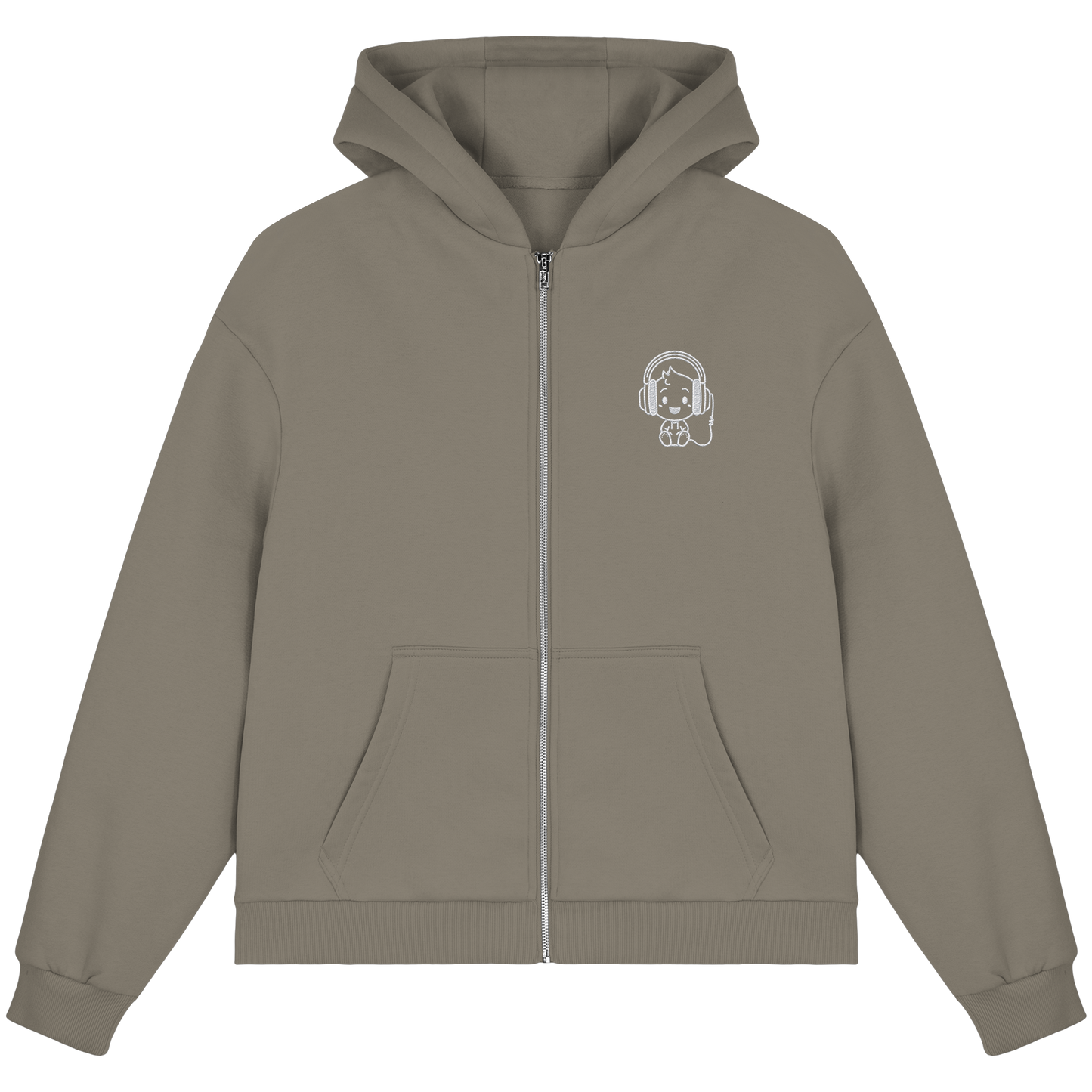"Sound On" Boxcut Zip-Hoodie - Fluffy Boxcut Zipper