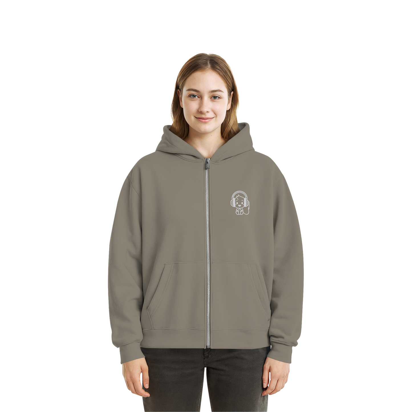 "Sound On" Boxcut Zip-Hoodie - Fluffy Boxcut Zipper