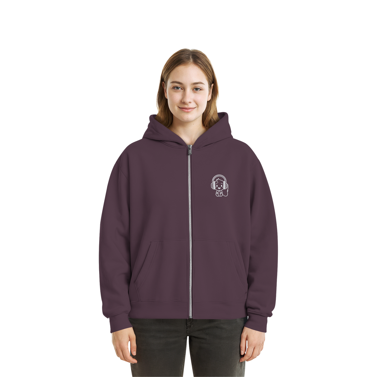 "Sound On" Boxcut Zip-Hoodie - Fluffy Boxcut Zipper
