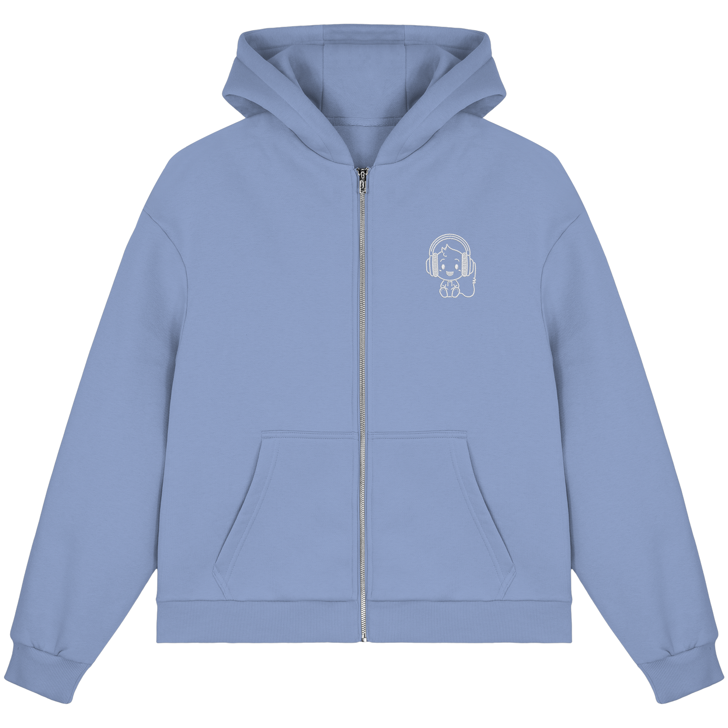 "Sound On" Boxcut Zip-Hoodie - Fluffy Boxcut Zipper