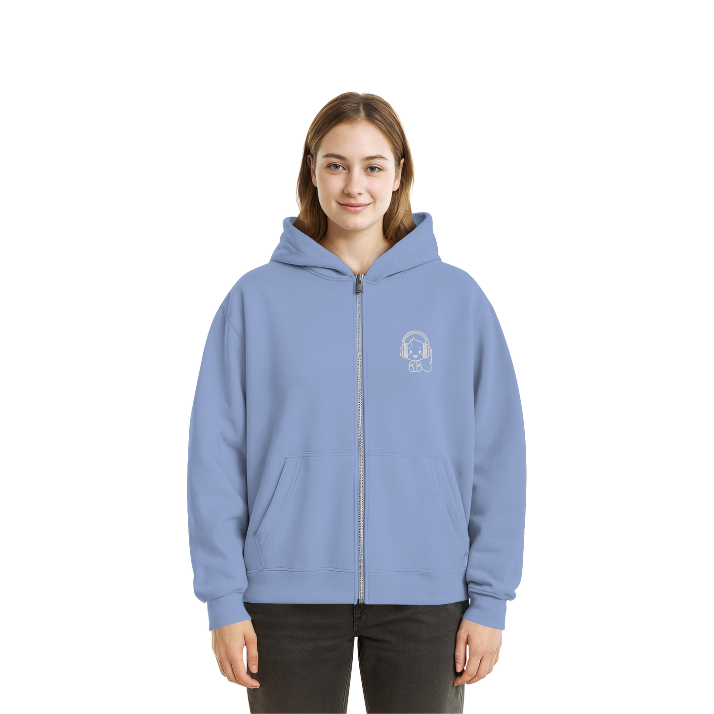 "Sound On" Boxcut Zip-Hoodie - Fluffy Boxcut Zipper