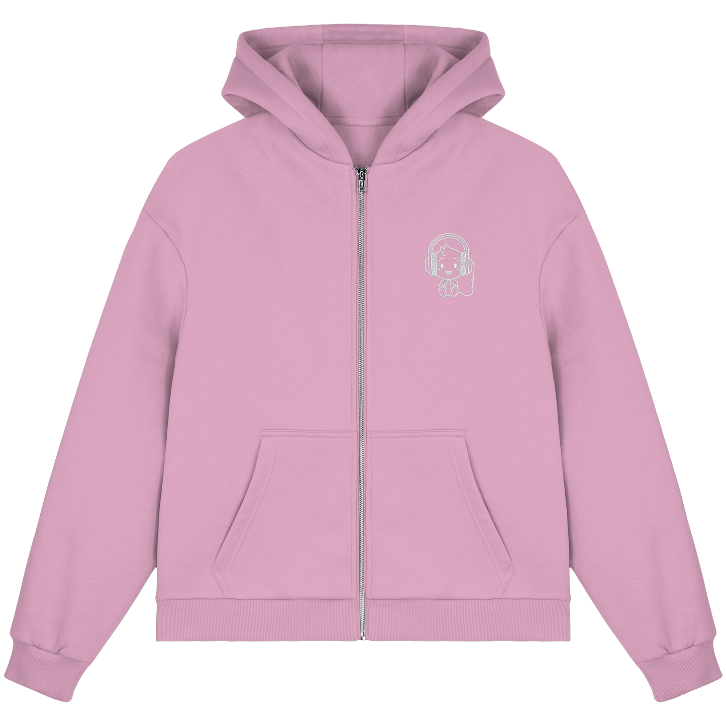 "Sound On" Boxcut Zip-Hoodie - Fluffy Boxcut Zipper
