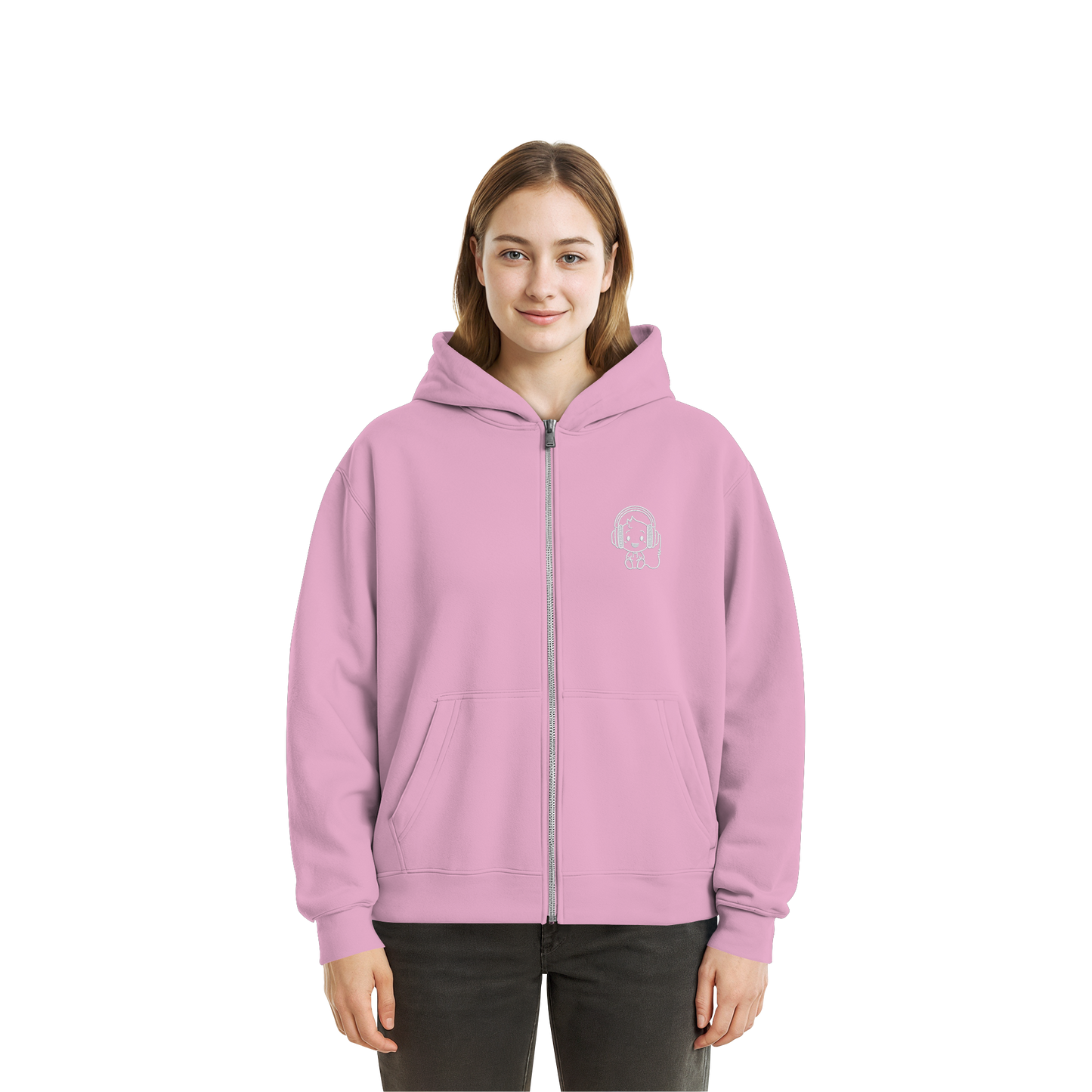 "Sound On" Boxcut Zip-Hoodie - Fluffy Boxcut Zipper