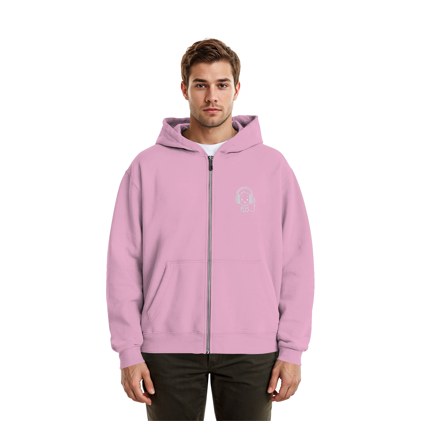 "Sound On" Boxcut Zip-Hoodie - Fluffy Boxcut Zipper