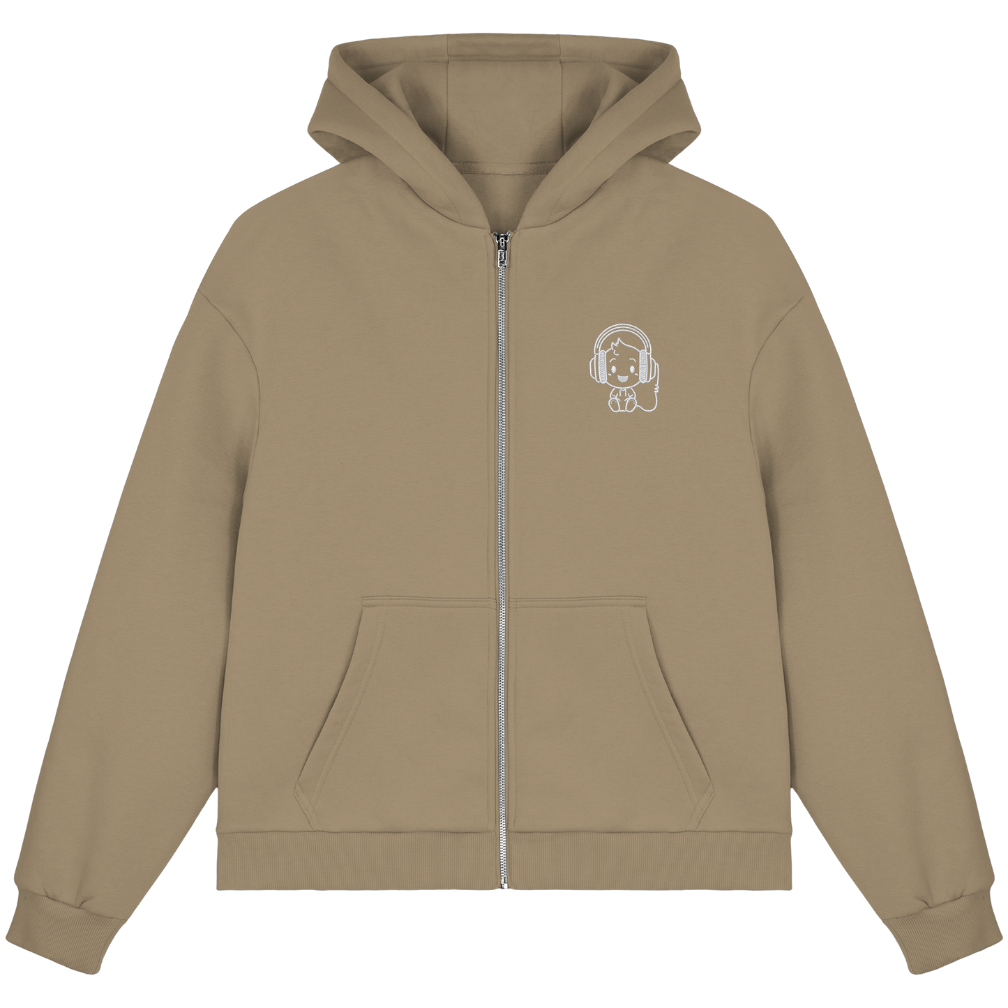 "Sound On" Boxcut Zip-Hoodie - Fluffy Boxcut Zipper