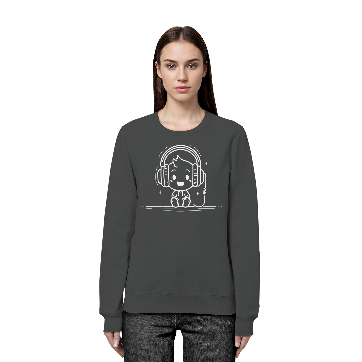 „Mono“ Lofi-Kopfhörer – Premium Bio-Sweatshirt - Organic Basic Unisex Sweatshirt