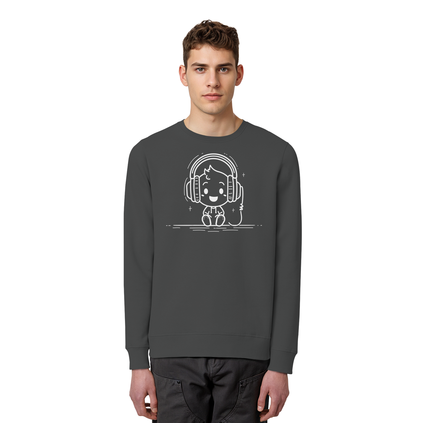 „Mono“ Lofi-Kopfhörer – Premium Bio-Sweatshirt - Organic Basic Unisex Sweatshirt