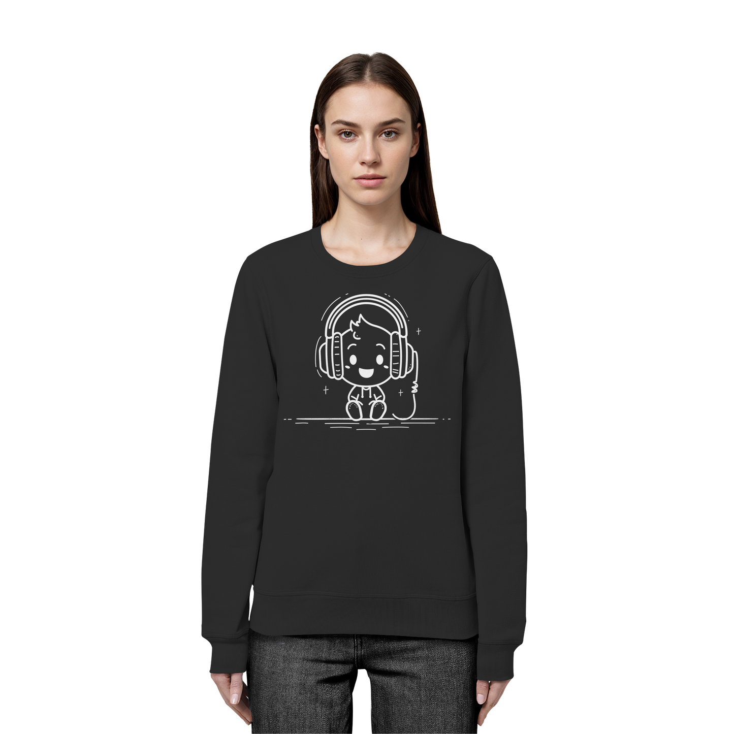 „Mono“ Lofi-Kopfhörer – Premium Bio-Sweatshirt - Organic Basic Unisex Sweatshirt