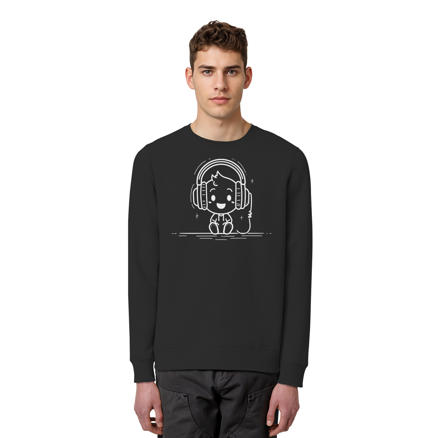 „Mono“ Lofi-Kopfhörer – Premium Bio-Sweatshirt - Organic Basic Unisex Sweatshirt