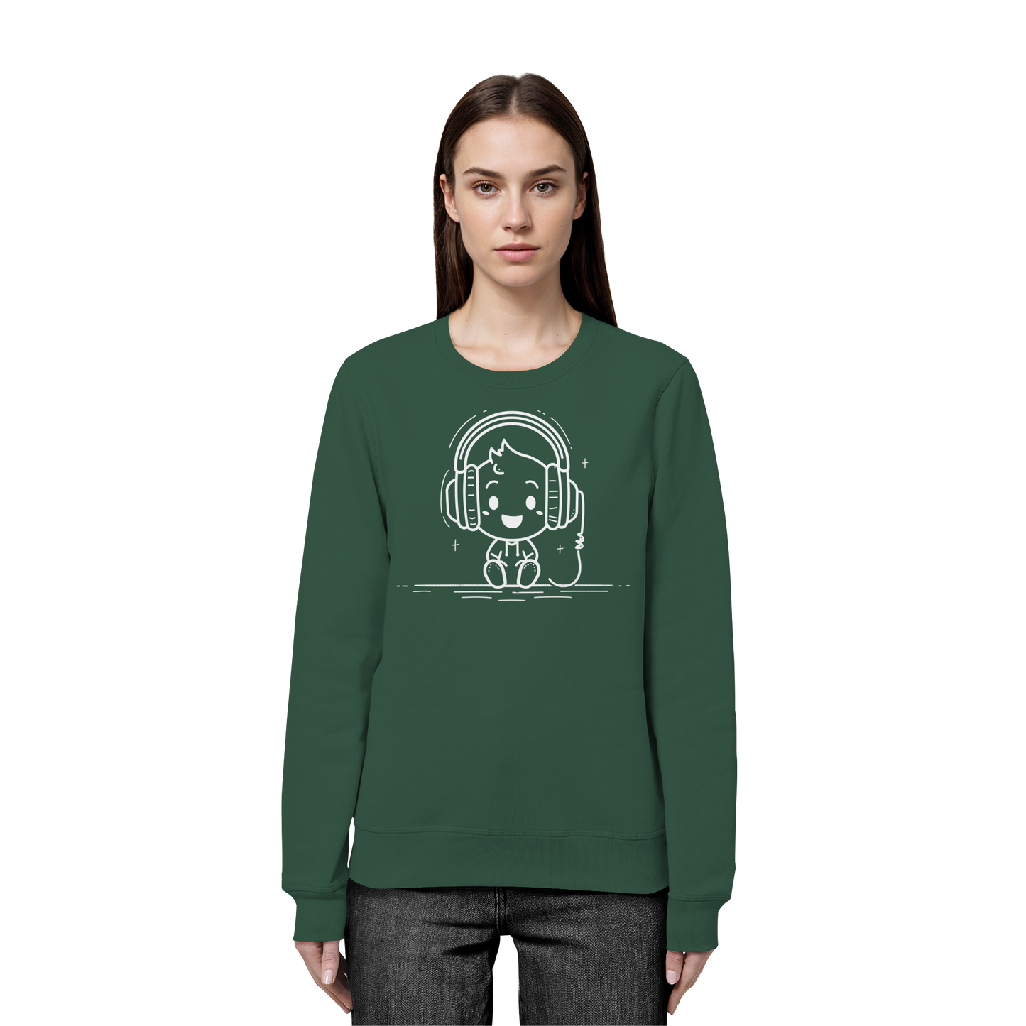 „Mono“ Lofi-Kopfhörer – Premium Bio-Sweatshirt - Organic Basic Unisex Sweatshirt