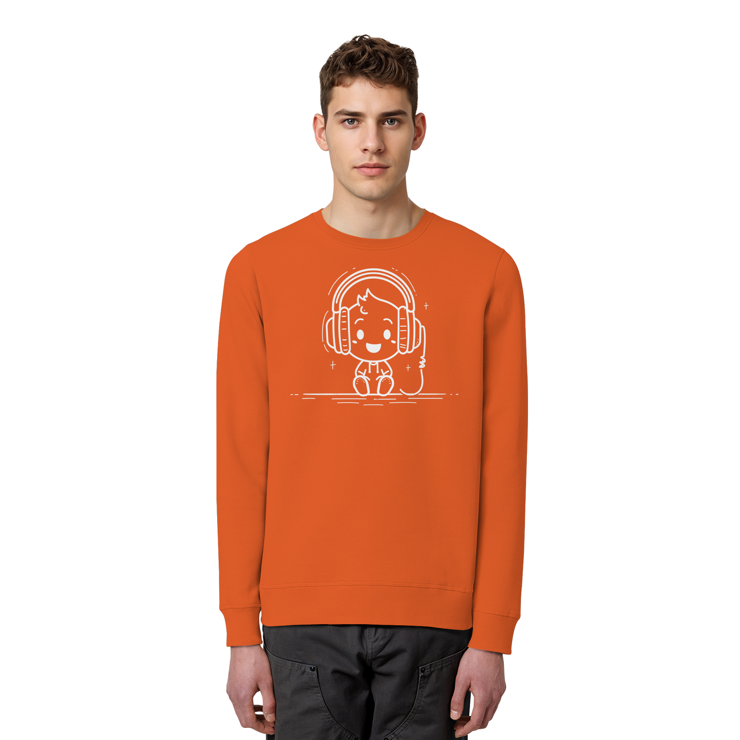 „Mono“ Lofi-Kopfhörer – Premium Bio-Sweatshirt - Organic Basic Unisex Sweatshirt