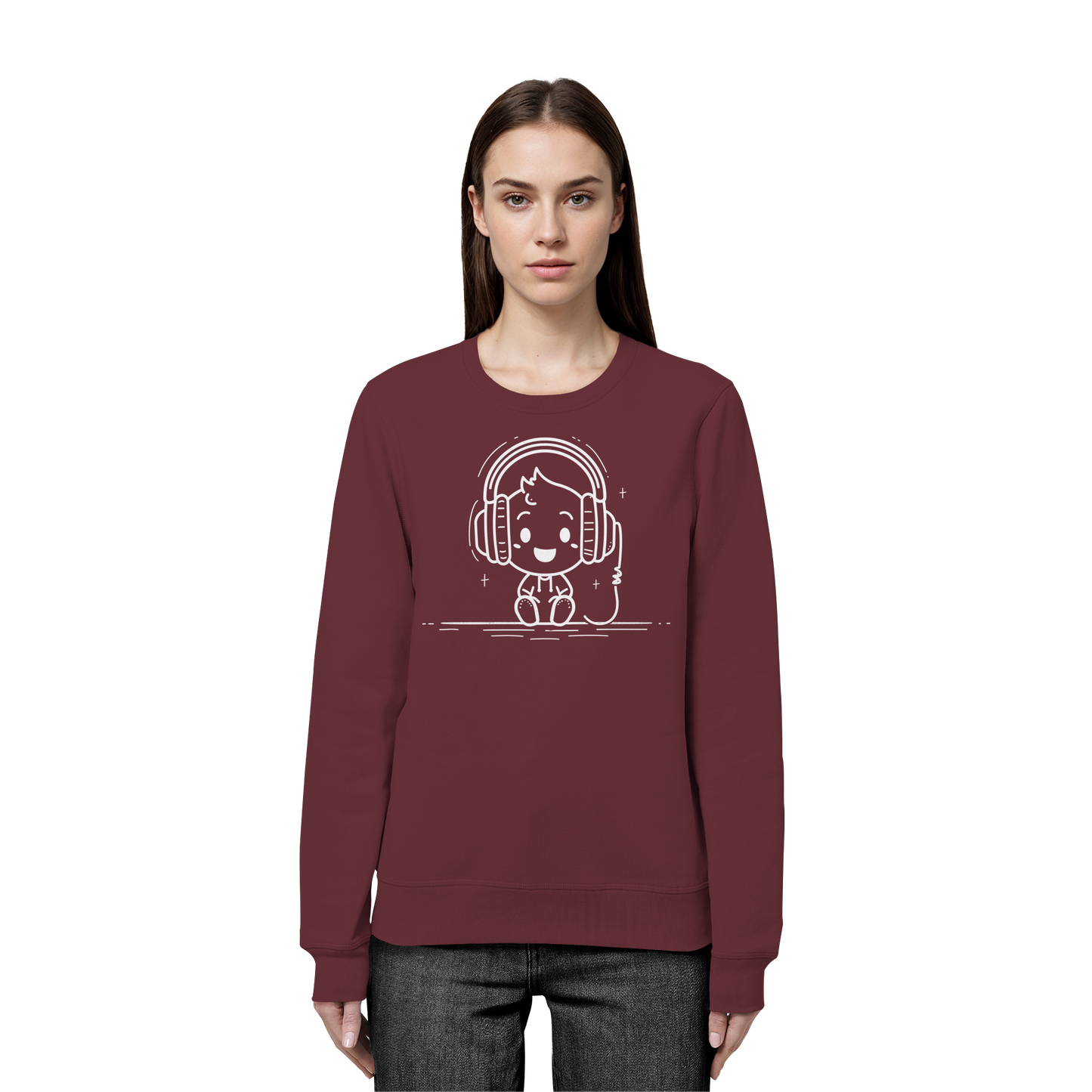 „Mono“ Lofi-Kopfhörer – Premium Bio-Sweatshirt - Organic Basic Unisex Sweatshirt