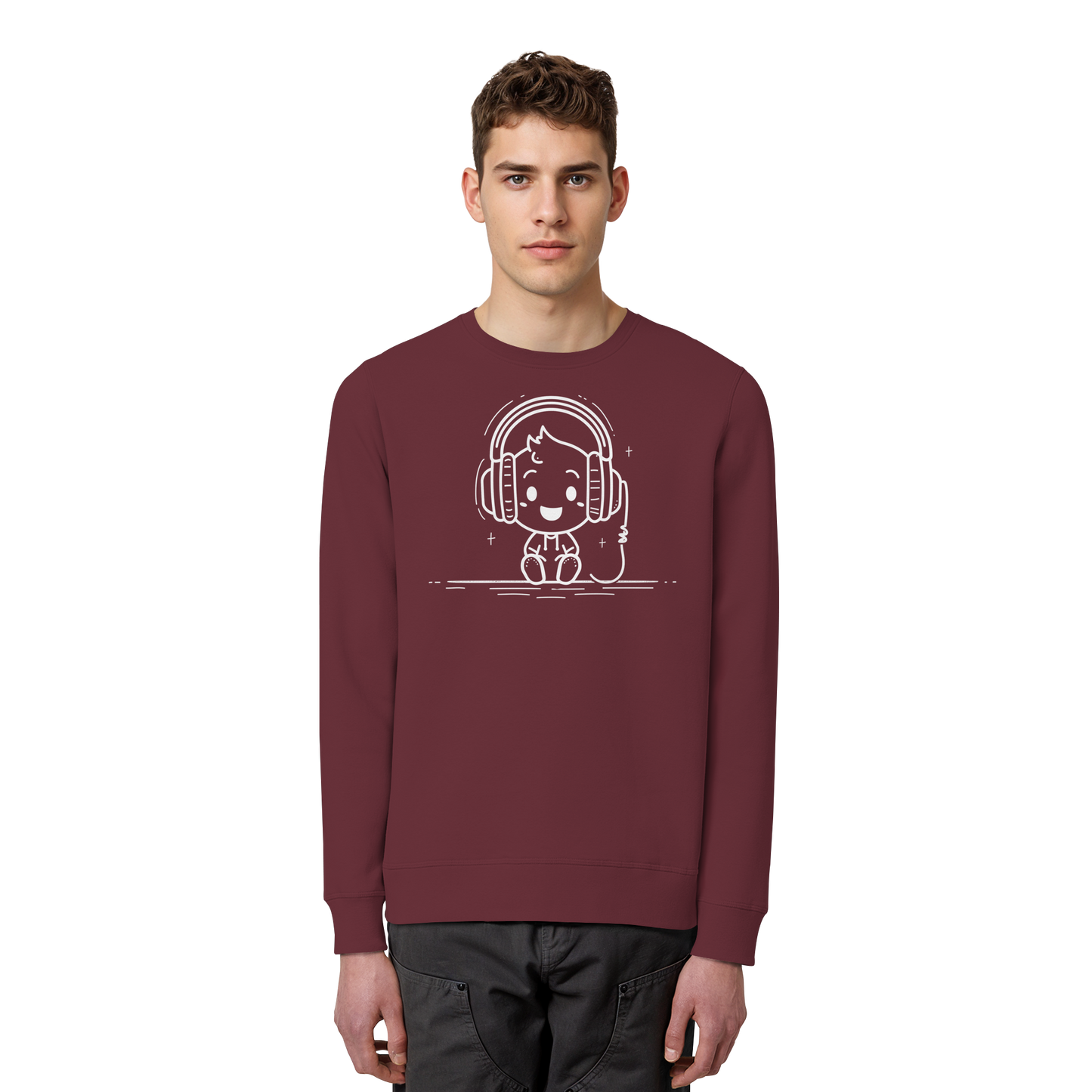 „Mono“ Lofi-Kopfhörer – Premium Bio-Sweatshirt - Organic Basic Unisex Sweatshirt