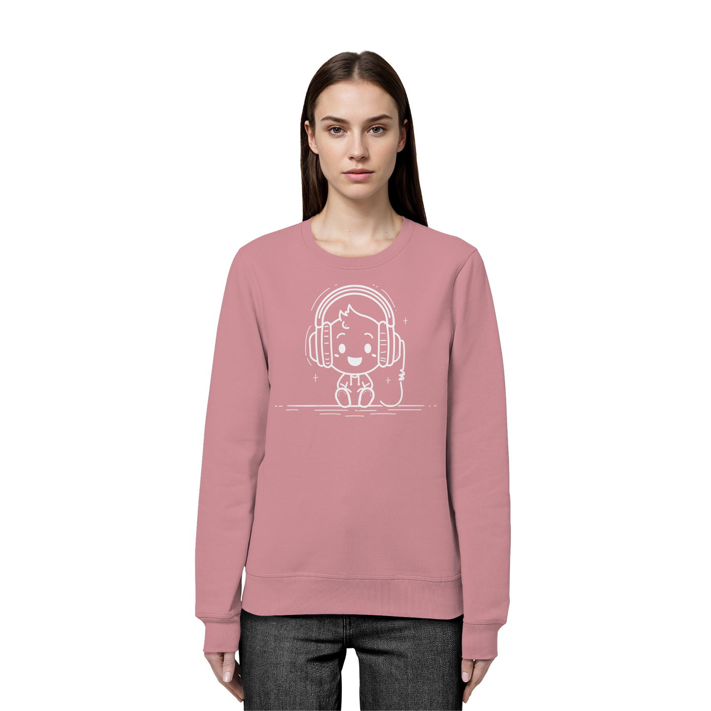 „Mono“ Lofi-Kopfhörer – Premium Bio-Sweatshirt - Organic Basic Unisex Sweatshirt