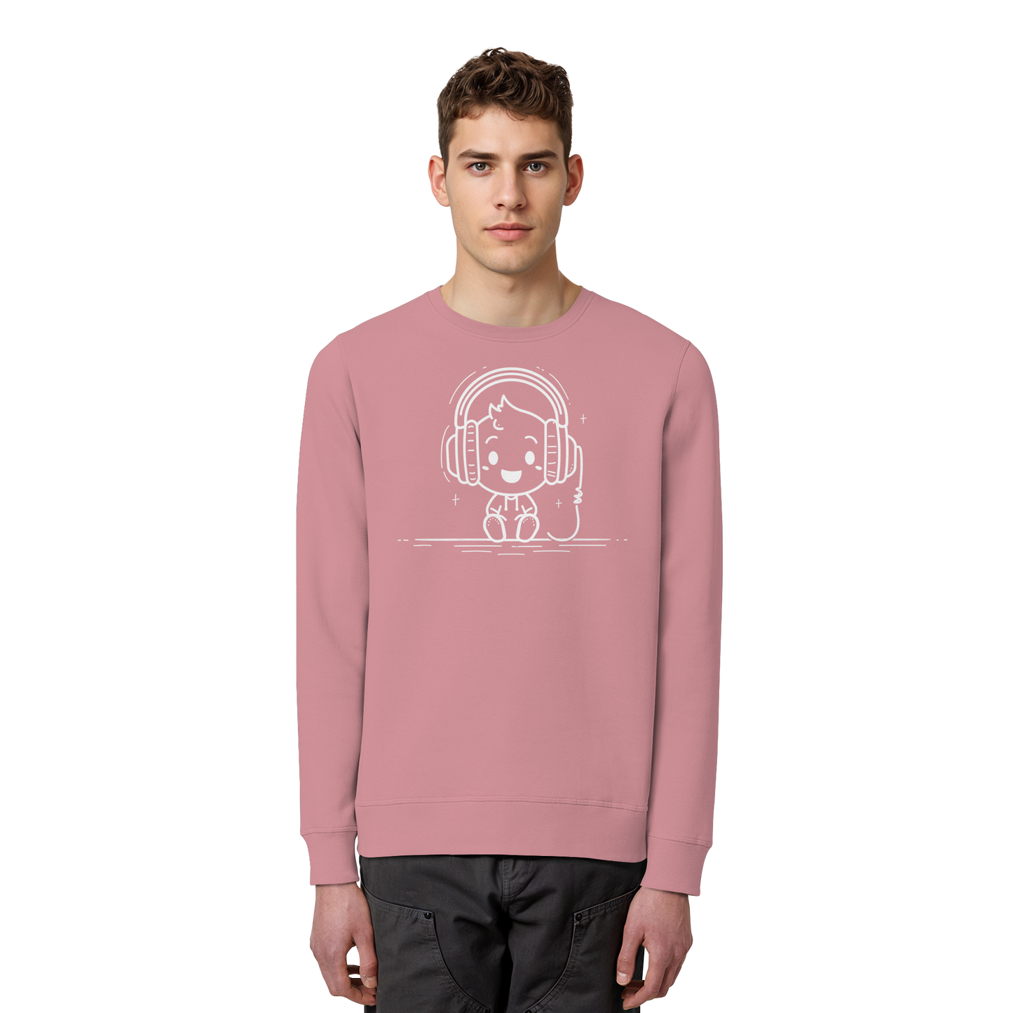 „Mono“ Lofi-Kopfhörer – Premium Bio-Sweatshirt - Organic Basic Unisex Sweatshirt