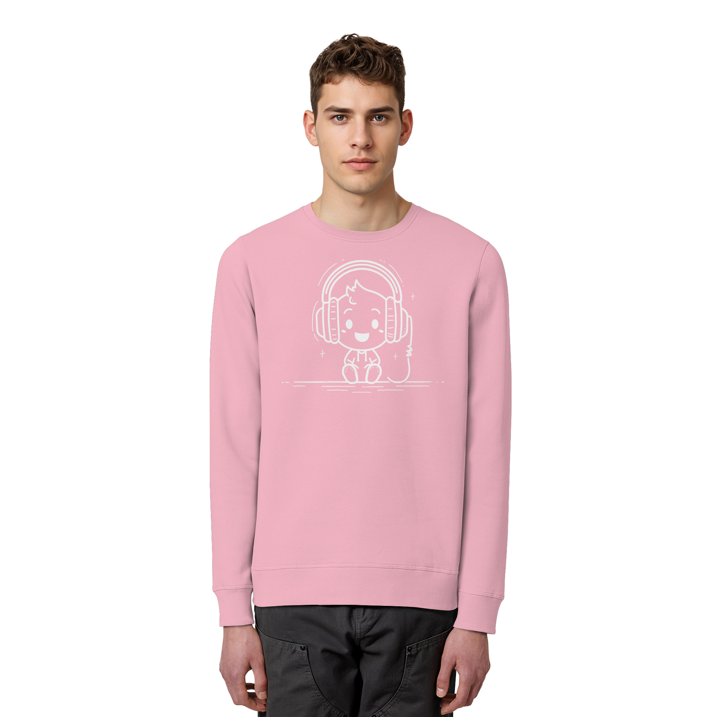 „Mono“ Lofi-Kopfhörer – Premium Bio-Sweatshirt - Organic Basic Unisex Sweatshirt