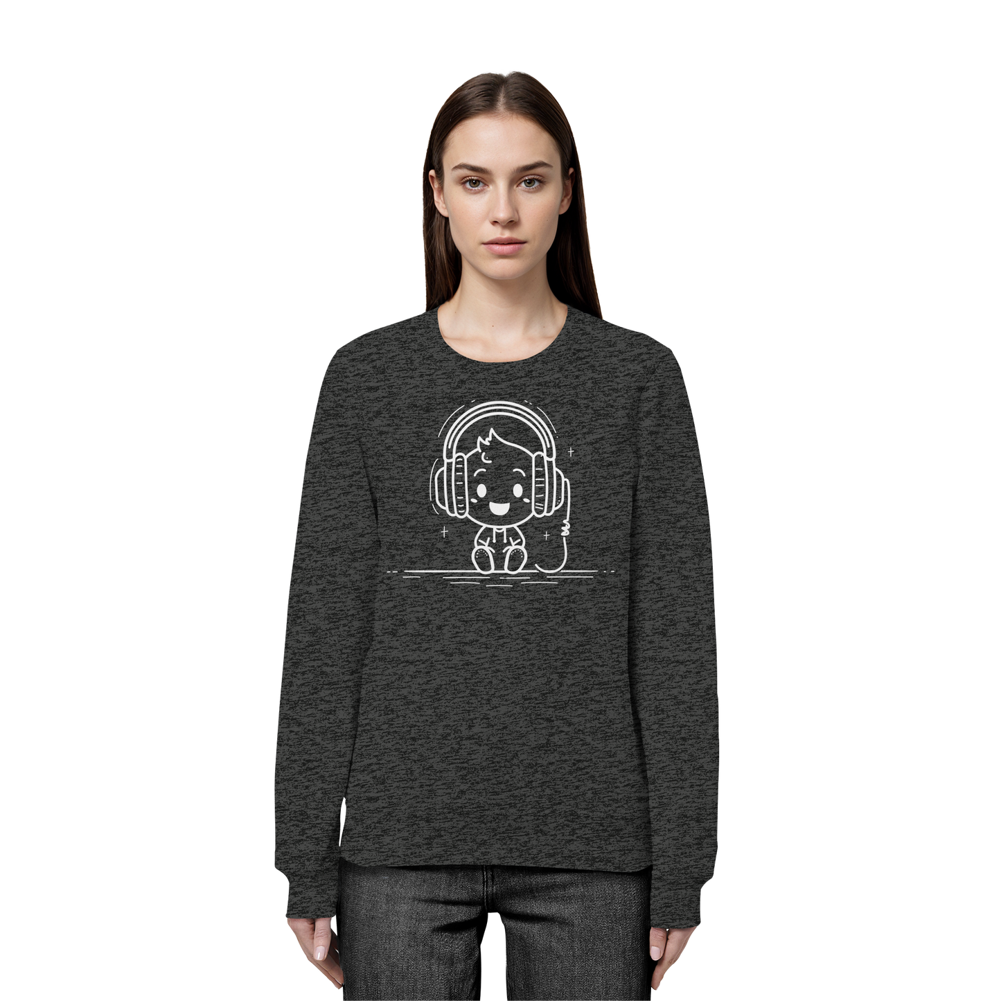 „Mono“ Lofi-Kopfhörer – Premium Bio-Sweatshirt - Organic Basic Unisex Sweatshirt