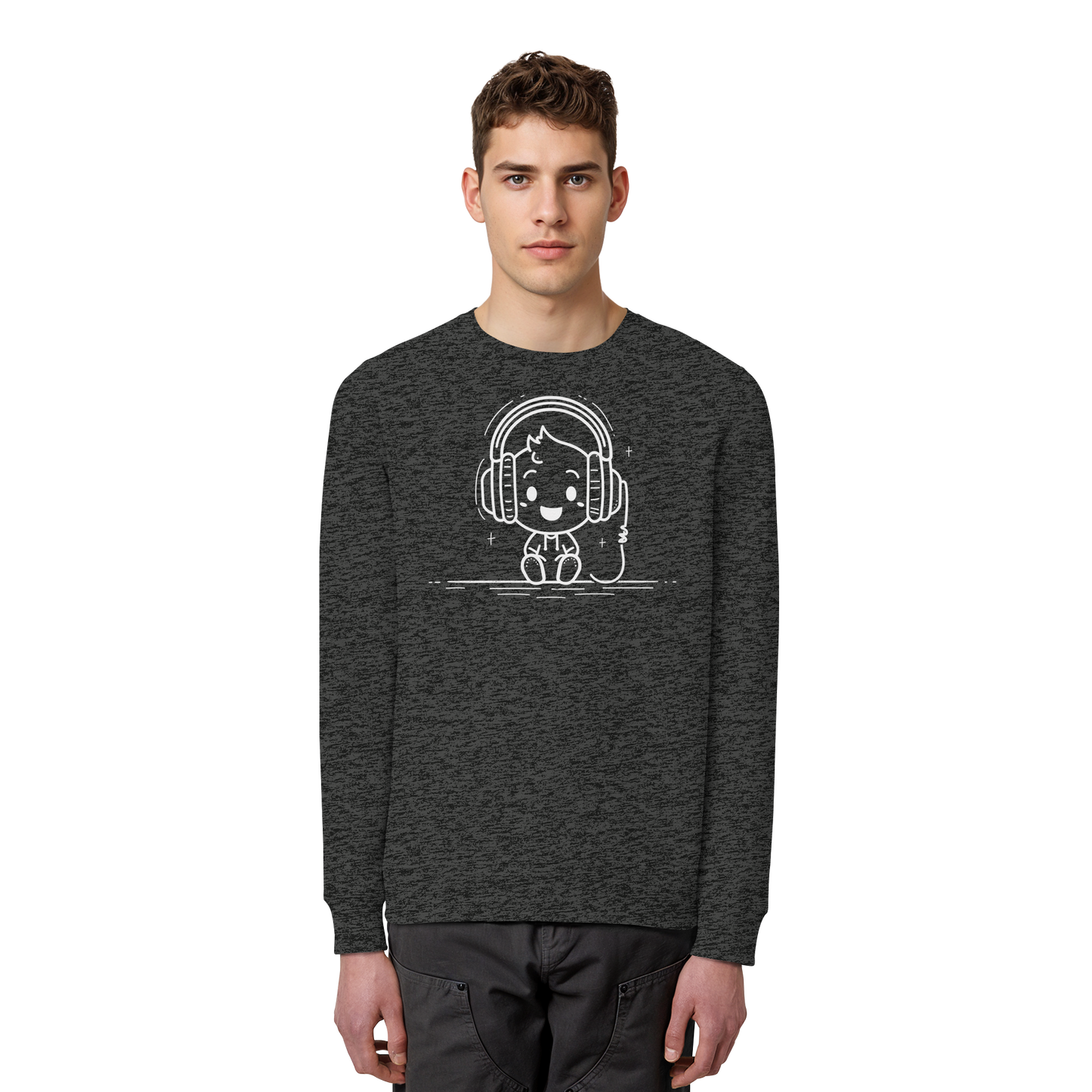 „Mono“ Lofi-Kopfhörer – Premium Bio-Sweatshirt - Organic Basic Unisex Sweatshirt