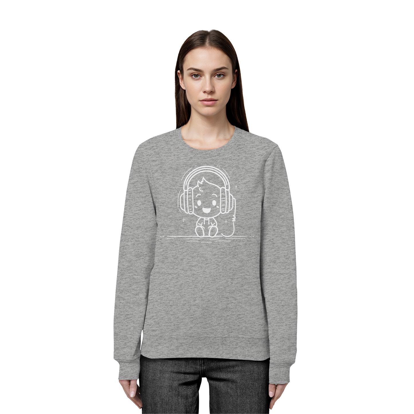„Mono“ Lofi-Kopfhörer – Premium Bio-Sweatshirt - Organic Basic Unisex Sweatshirt