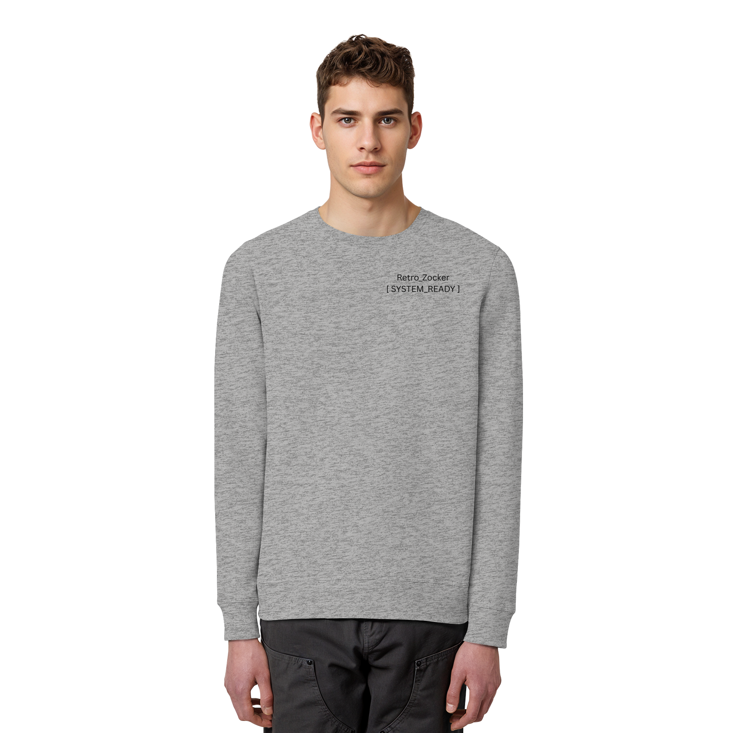„Retro_Zocker“ [ System_Ready ] Premium Bio-Sweatshirt - Organic Basic Unisex Sweatshirt
