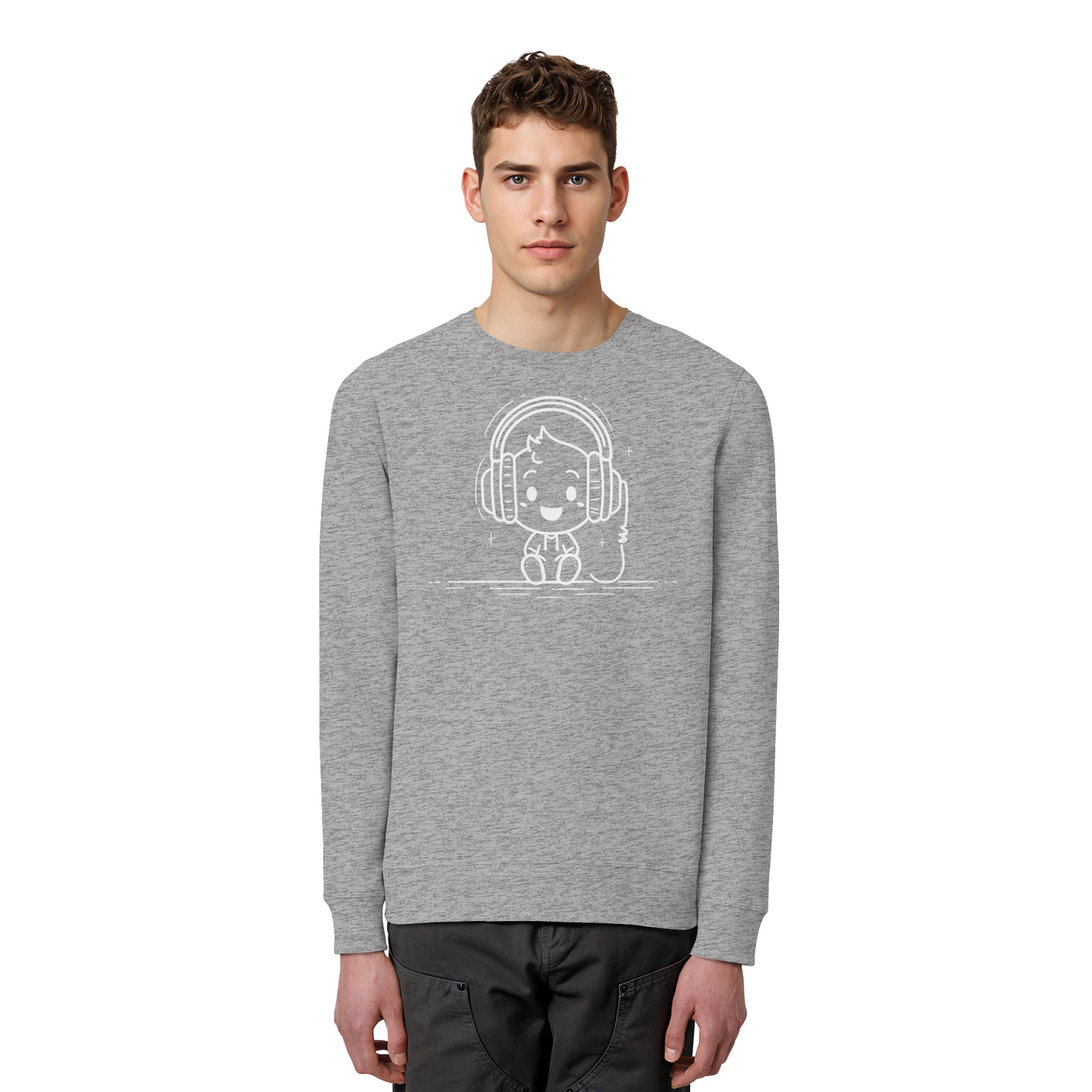 „Mono“ Lofi-Kopfhörer – Premium Bio-Sweatshirt - Organic Basic Unisex Sweatshirt