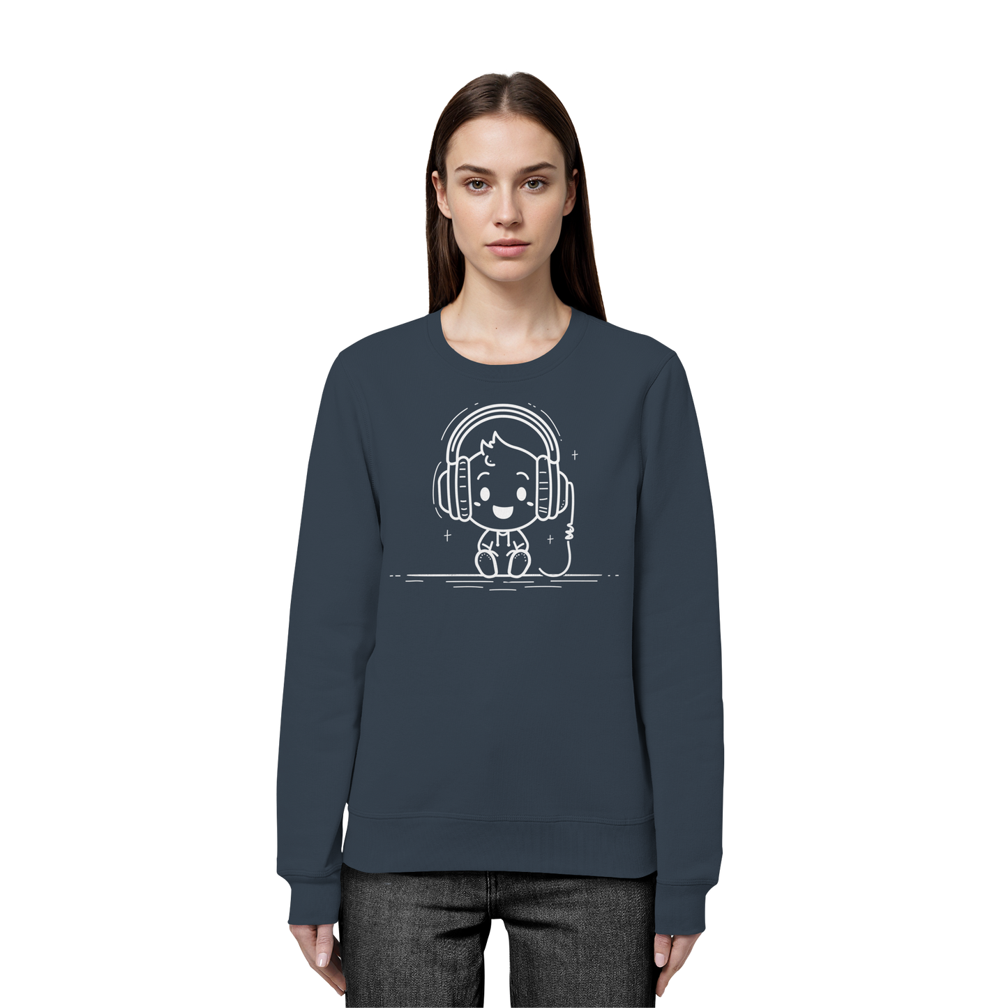 „Mono“ Lofi-Kopfhörer – Premium Bio-Sweatshirt - Organic Basic Unisex Sweatshirt