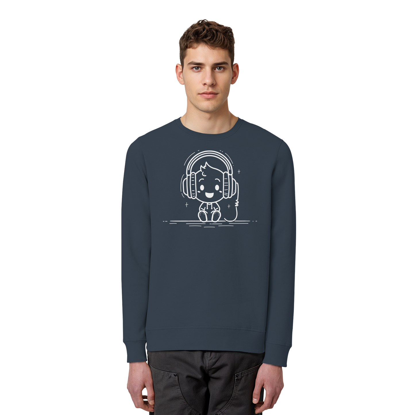 „Mono“ Lofi-Kopfhörer – Premium Bio-Sweatshirt - Organic Basic Unisex Sweatshirt