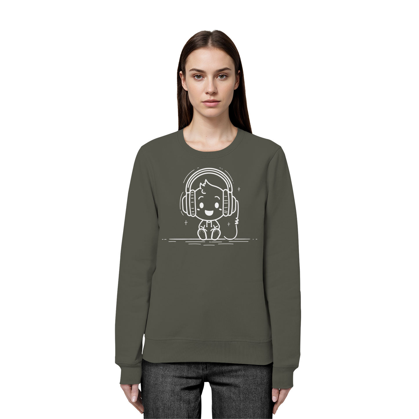 „Mono“ Lofi-Kopfhörer – Premium Bio-Sweatshirt - Organic Basic Unisex Sweatshirt