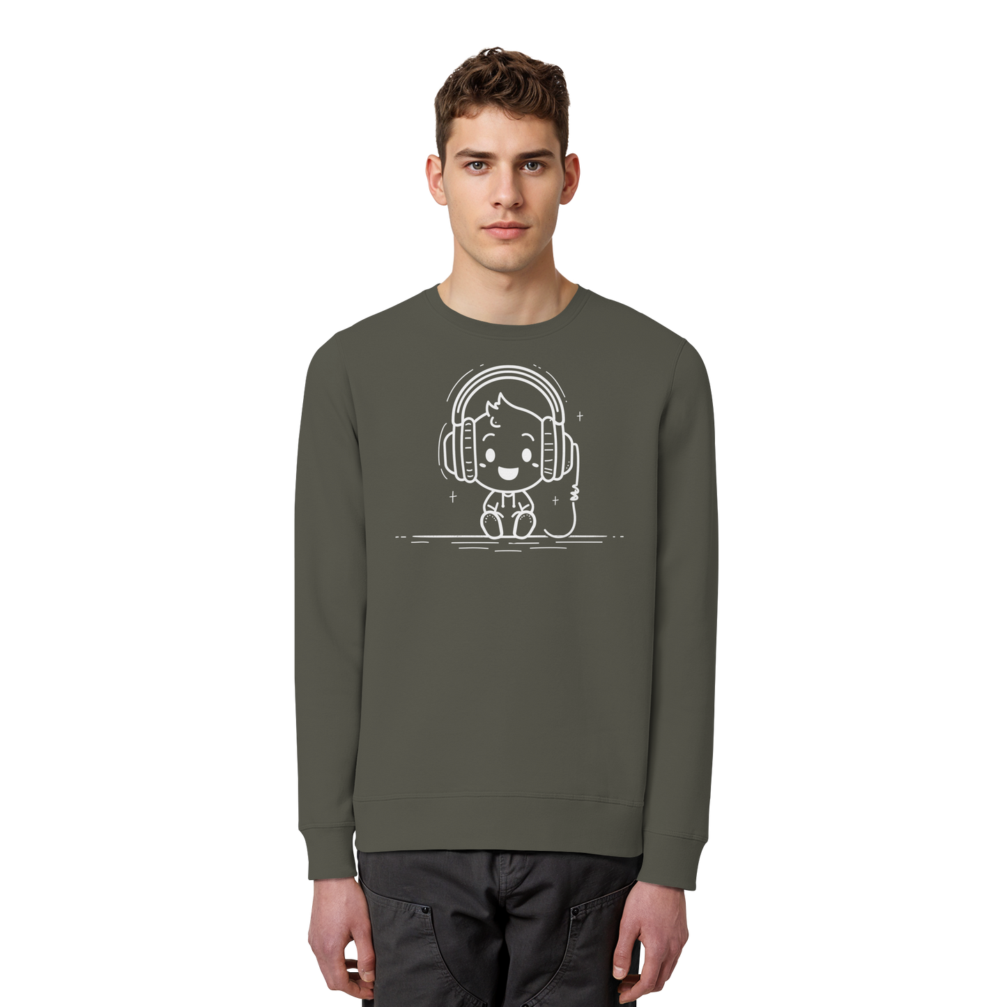 „Mono“ Lofi-Kopfhörer – Premium Bio-Sweatshirt - Organic Basic Unisex Sweatshirt