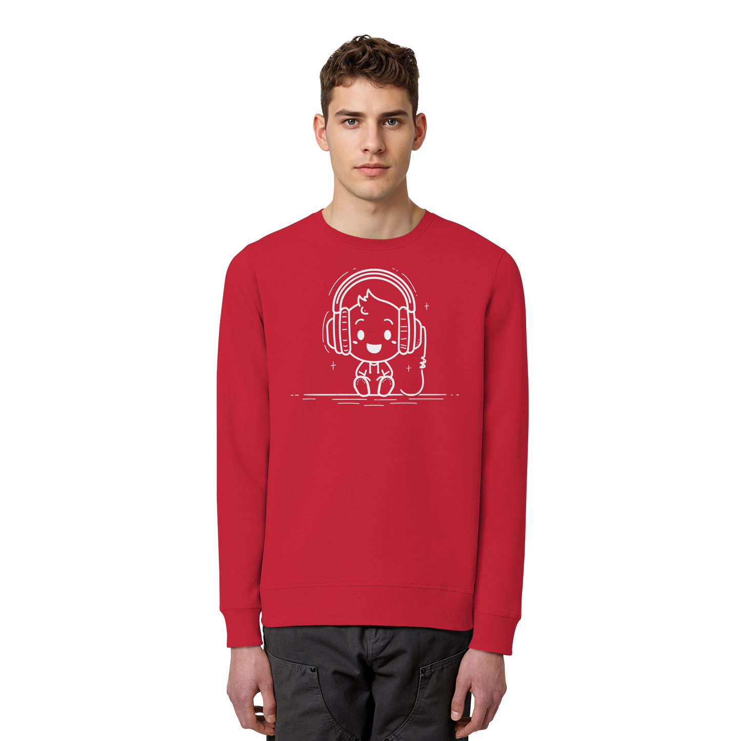 „Mono“ Lofi-Kopfhörer – Premium Bio-Sweatshirt - Organic Basic Unisex Sweatshirt