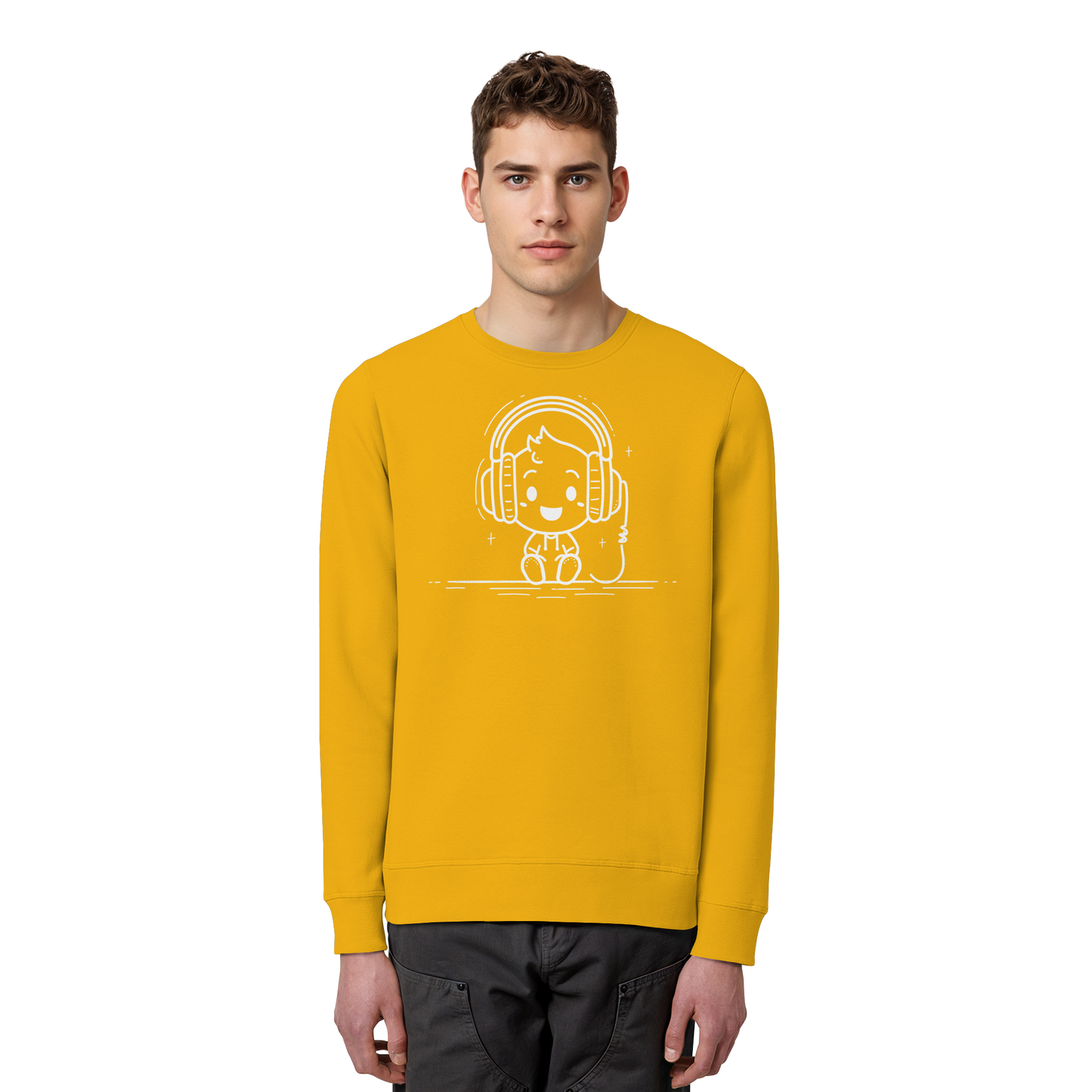 „Mono“ Lofi-Kopfhörer – Premium Bio-Sweatshirt - Organic Basic Unisex Sweatshirt