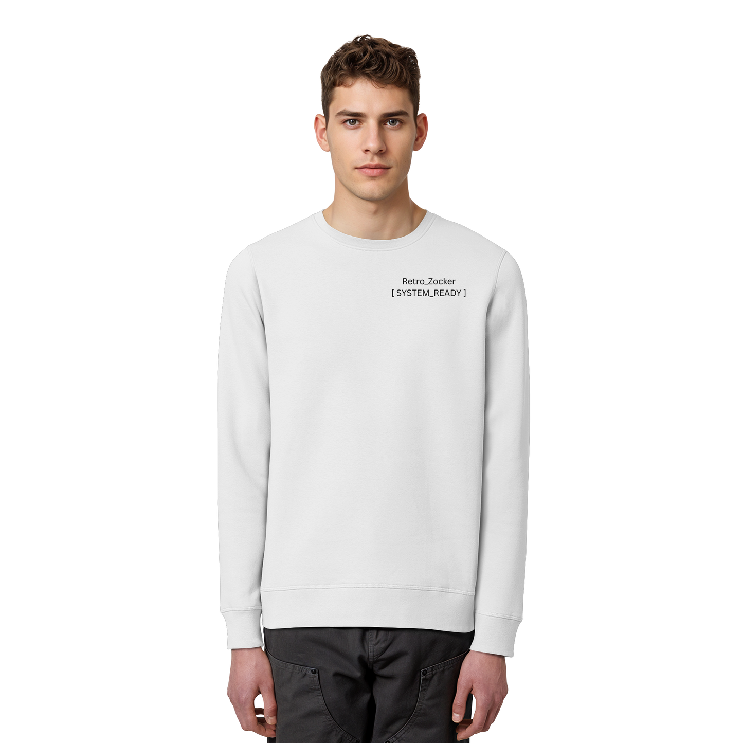 „Retro_Zocker“ [ System_Ready ] Premium Bio-Sweatshirt - Organic Basic Unisex Sweatshirt