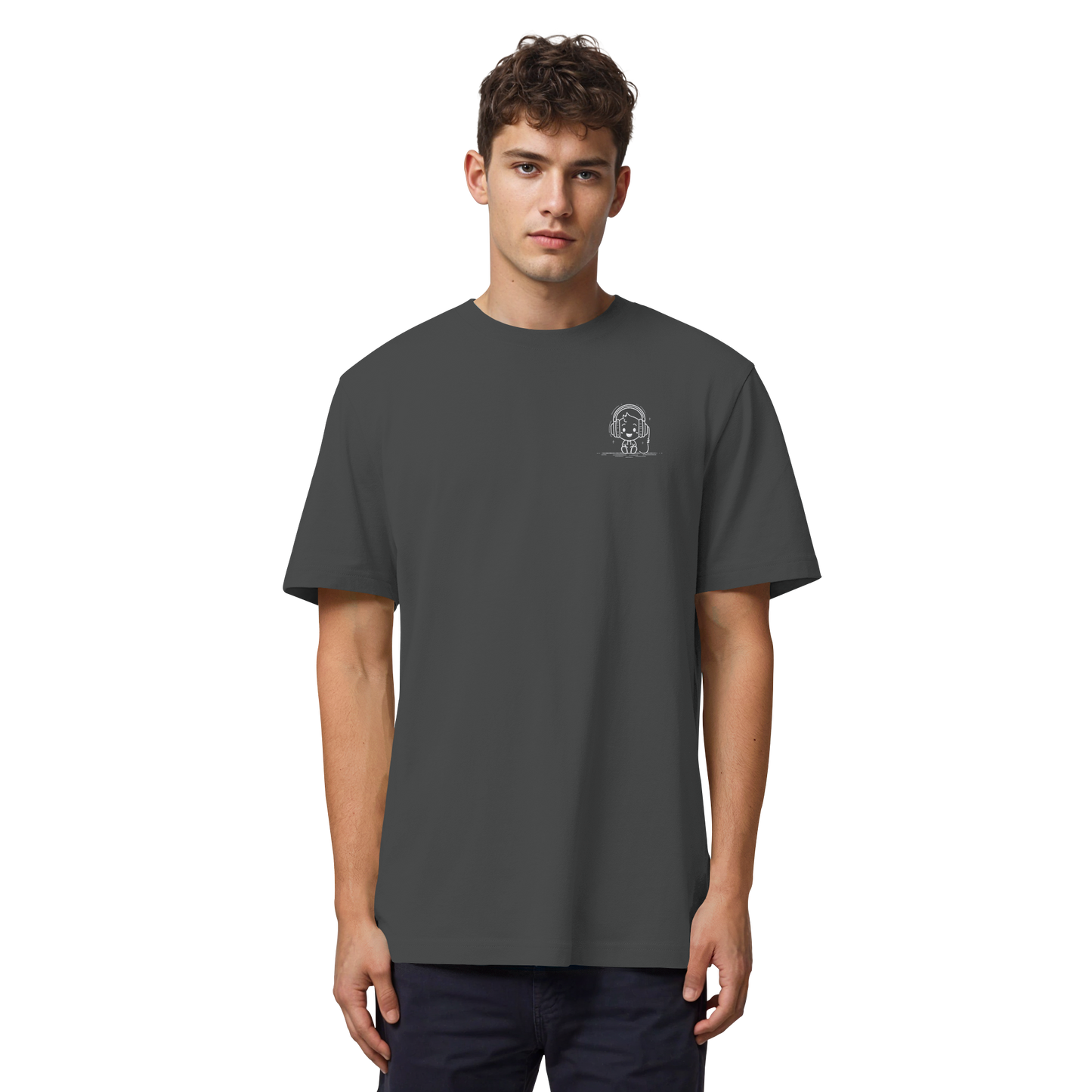 „Mono“ Lofi Headphone T-Shirt | Minimalist Tech Streetwear | Heavy Cotton - Organic Heavy Shirt